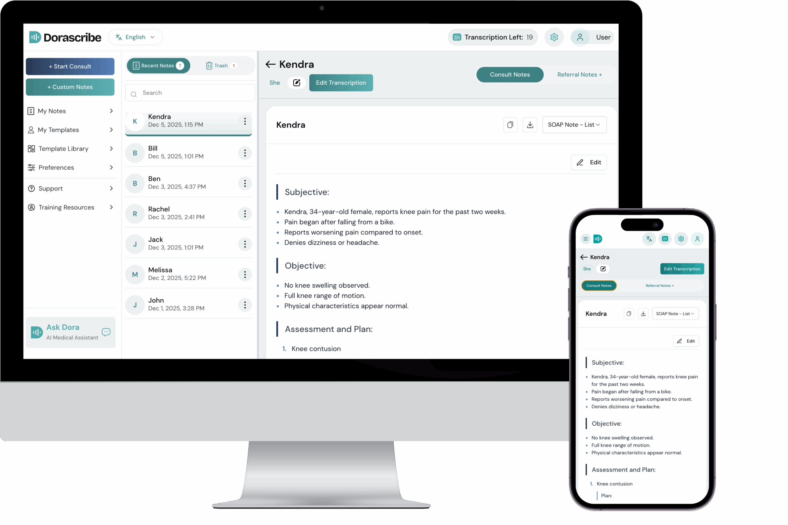 voice to medical notes
